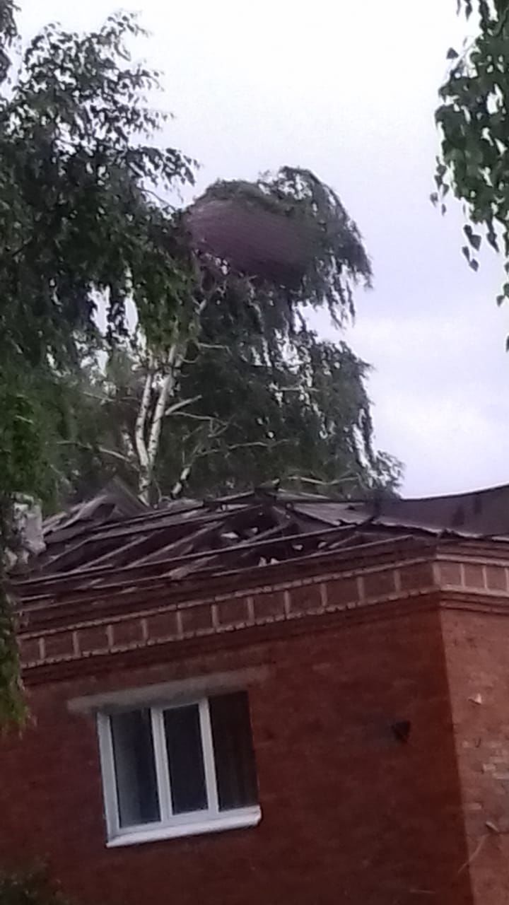 Сорванные крыши,поваленные деревья: в Чистополе бушевал ураганный ветер
