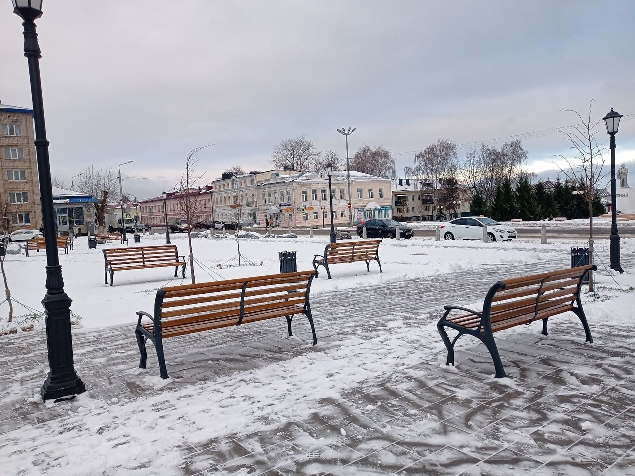 В Чистополе выпал первый обильный снегопад. Фото