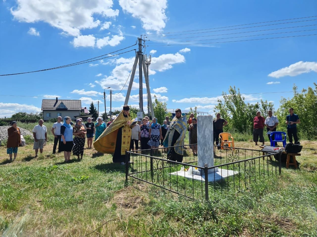 В селе Галактионово Чистопольского района РТ  провели первый молебен на месте строительства будущего храма