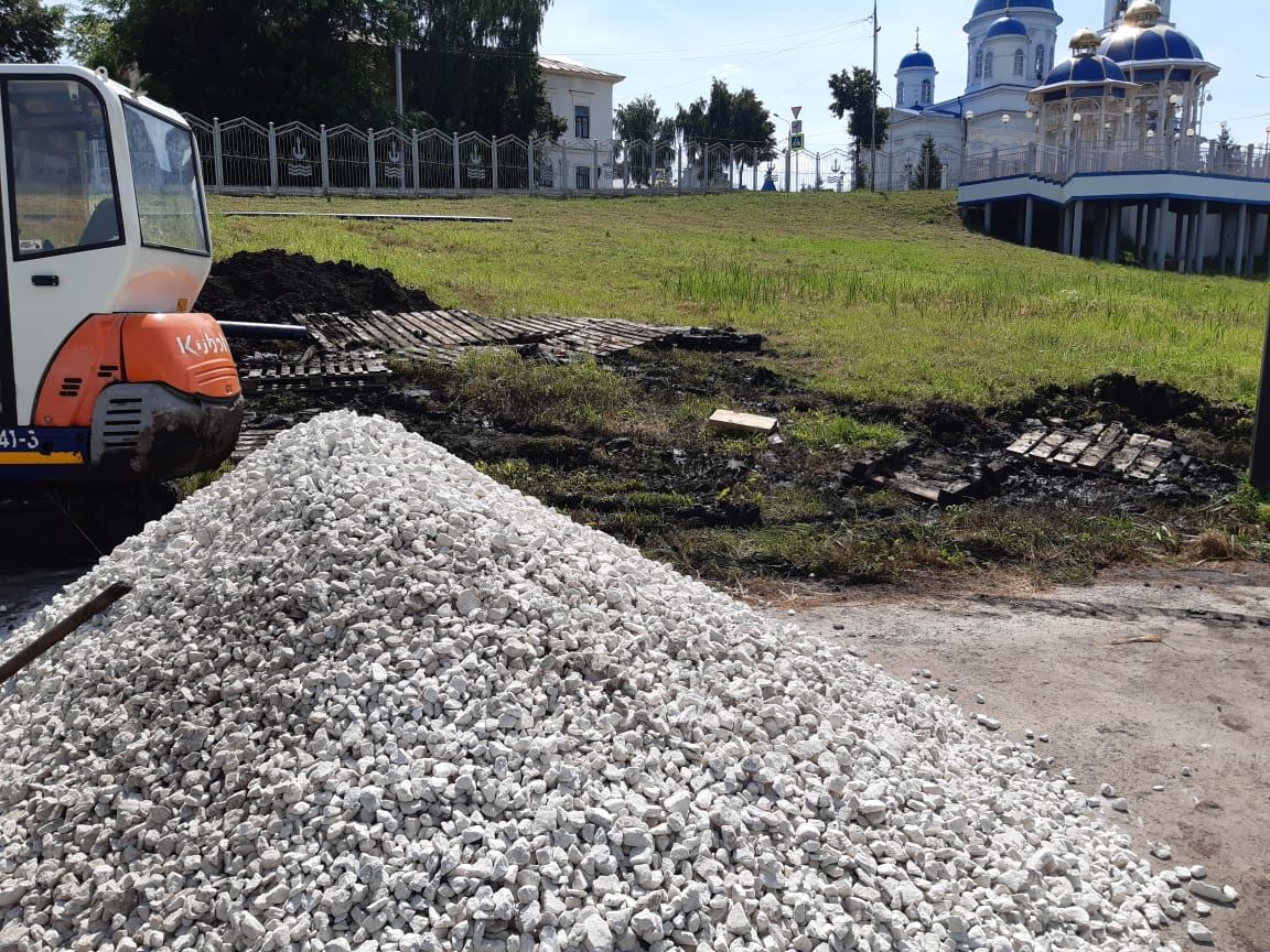 В Чистополе в парке «Набережная Кама» начались работы по отводу грунтовых вод