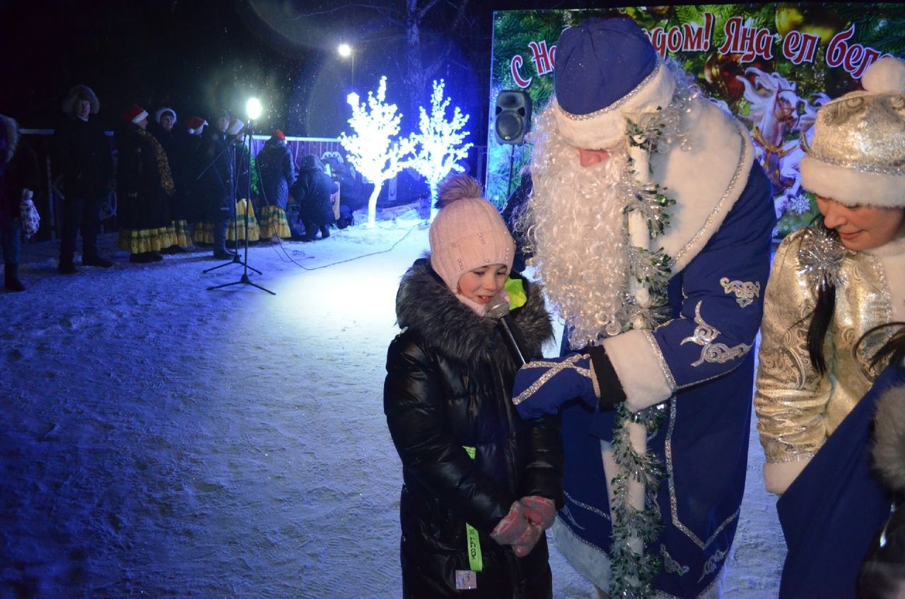 В селе Адельшино Чистопольского района Дед Мороз оригинально поздравил своих земляков