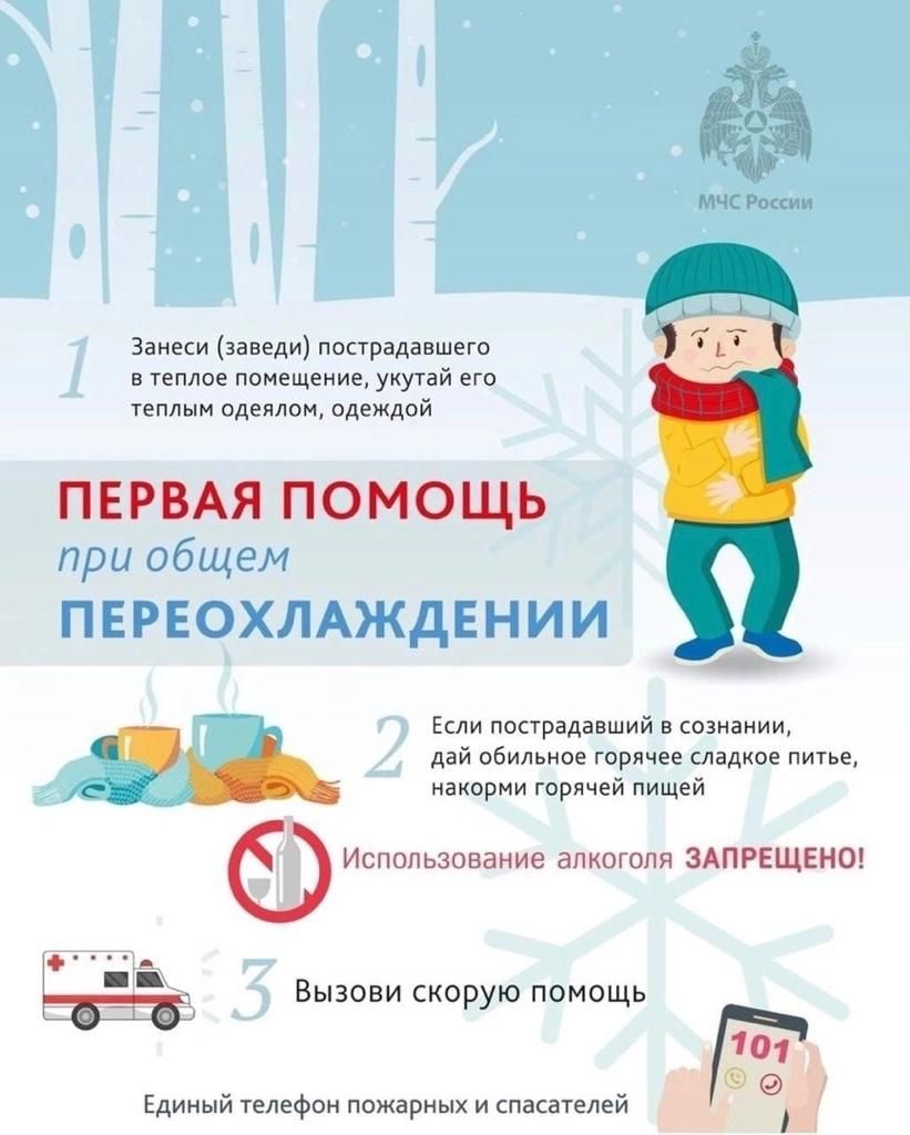 Одевайтесь теплее: первая помощь при общем переохлаждении