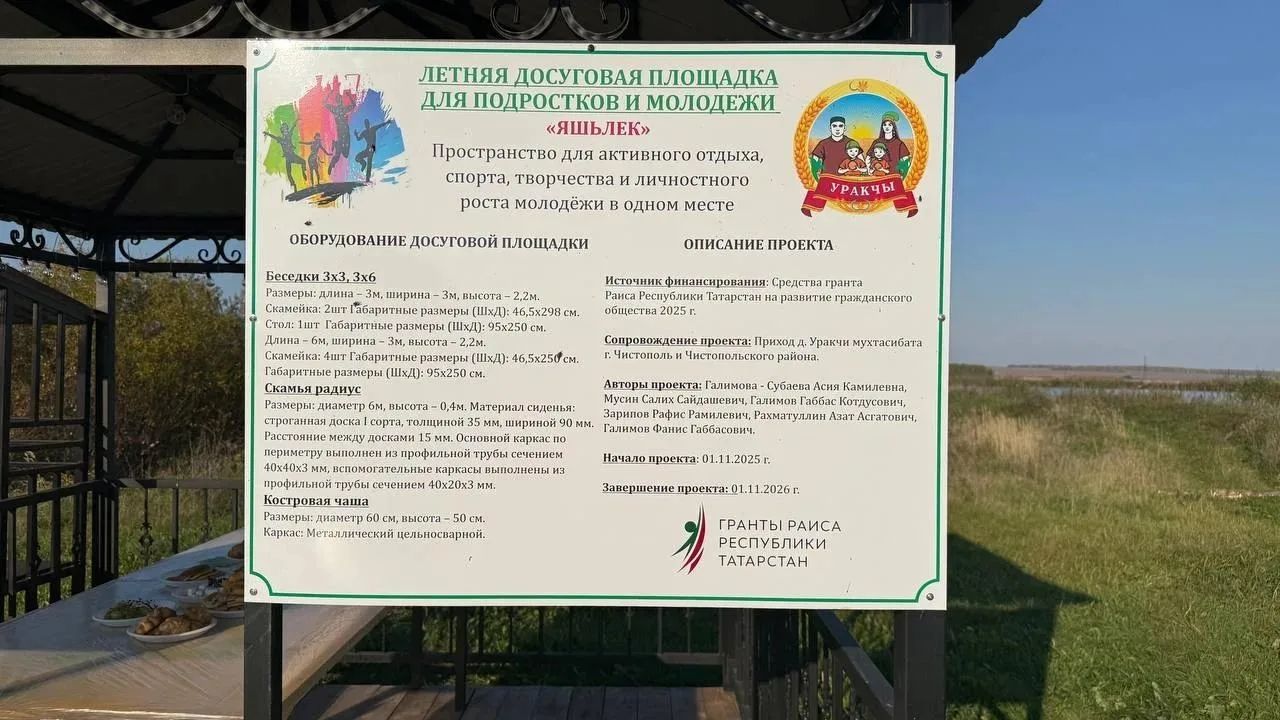 В деревне Чистопольского района торжественно открыли молодёжную площадку
