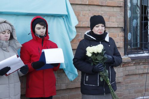 1нче мәктәп бинасында махсус хәрби операциядә һәлак булганнар истәлегенә мемориаль такталар ачылды