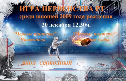 В Чистополе состоится матч Первенства РТ по хоккею