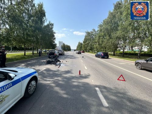 Один погиб: в Челнах столкнулись легковушка и мотоцикл