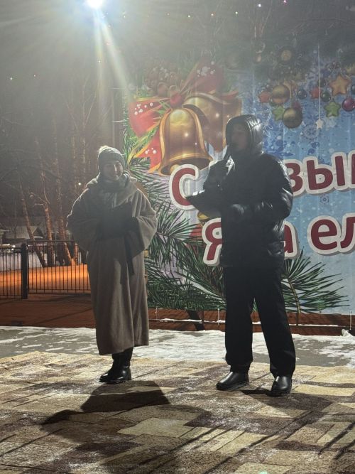 В микрорайоне «Мельничная площадь» зажгли главную новогоднюю ёлку