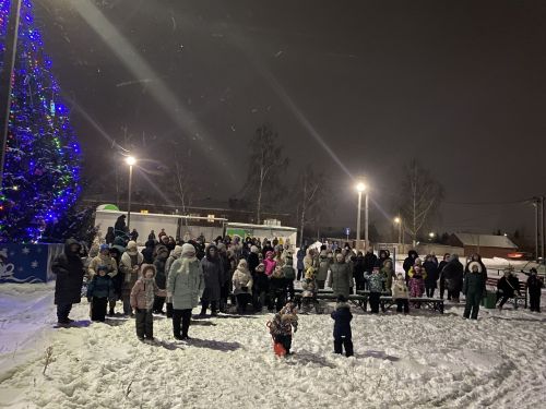 Открытие ëлки в микрорайоне мебельной фабрики отпраздновали на новом месте