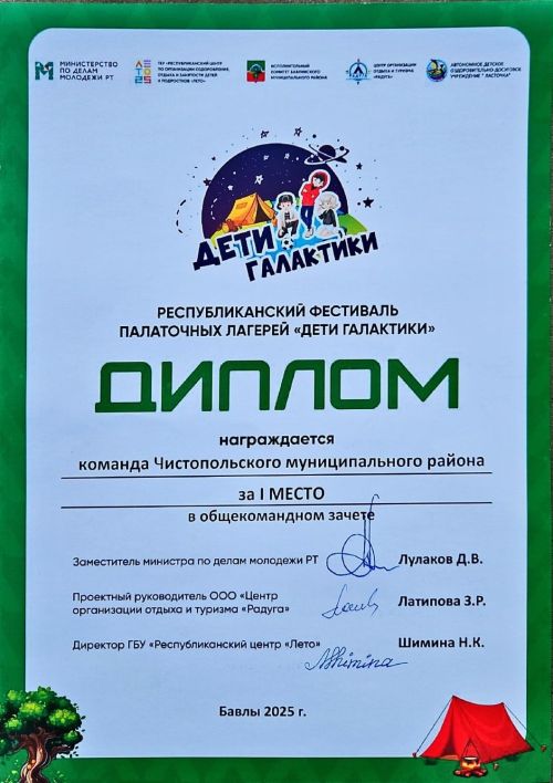 Чистопольские подростки стали лучшими на республиканском фестивале «Дети Галактики»
