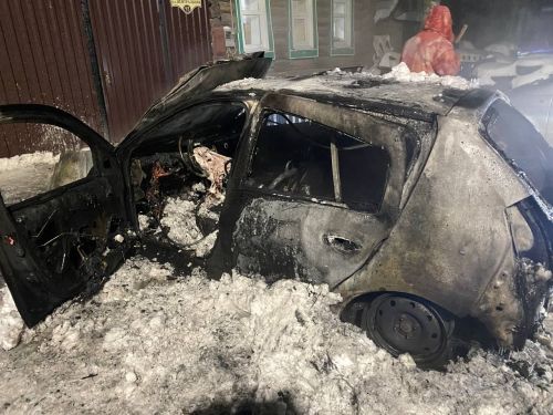 В Чистопольском районе сгорел автомобиль