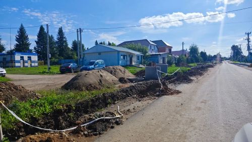 На улице Хмельницкого в Чистополе идёт капитальный ремонт дороги и прокладка водопровода