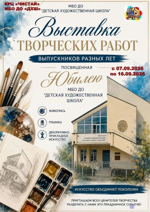 В чистопольской детской художественной школе открылась выставка к юбилею учреждения