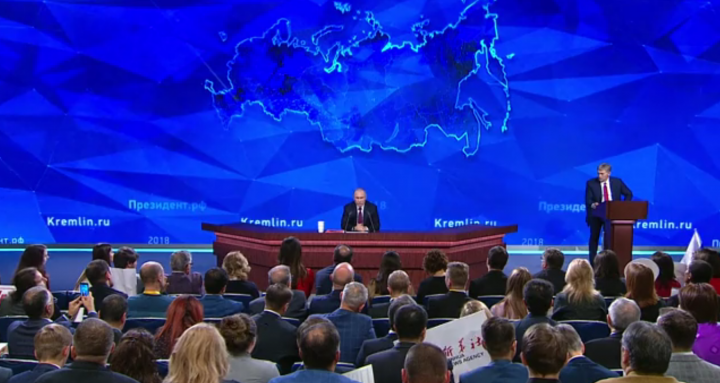 Глава России  Владимир Путин провел большую пресс-конференцию