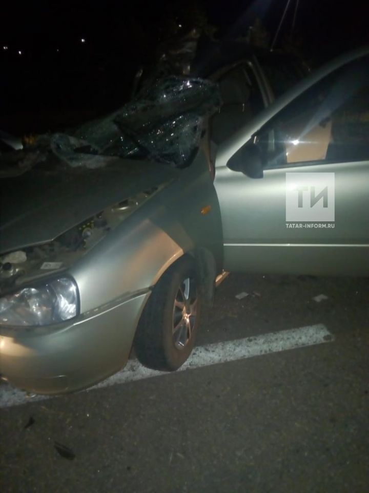 В Альметьевском районе РТ погибла пассажирка легковушки, влетевшей в трактор