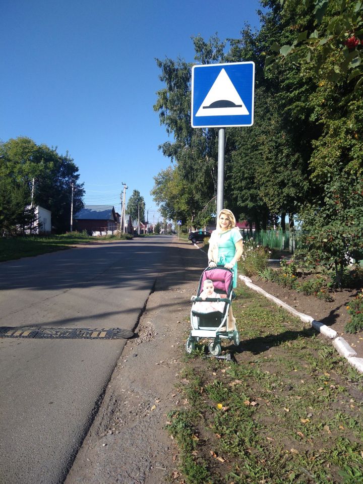 В Чистополе установили картонную маму с коляской