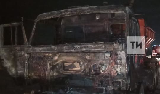 На трассе в Татарстане сгорел «Камаз»