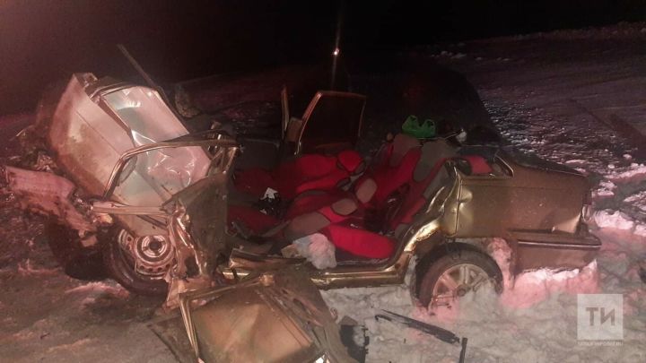 В Тукаевском районе лоб в лоб столкнулись два автомобиля