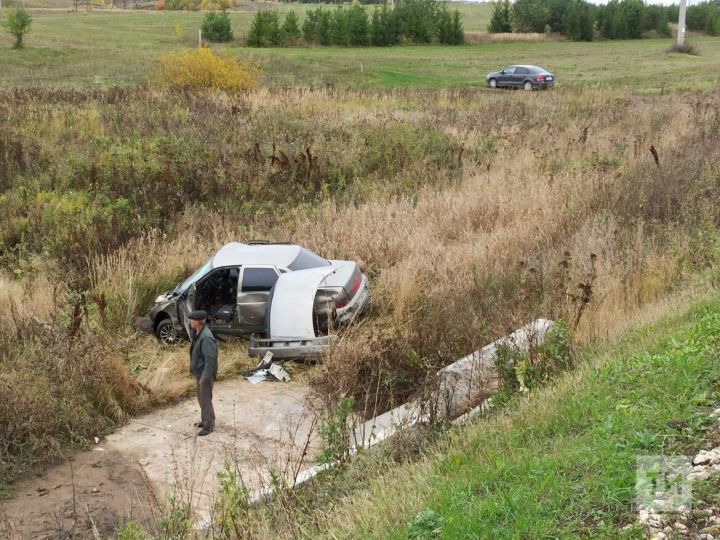 На трассе Рыбная Слобода – Бетьки легковушка вылетела в кювет