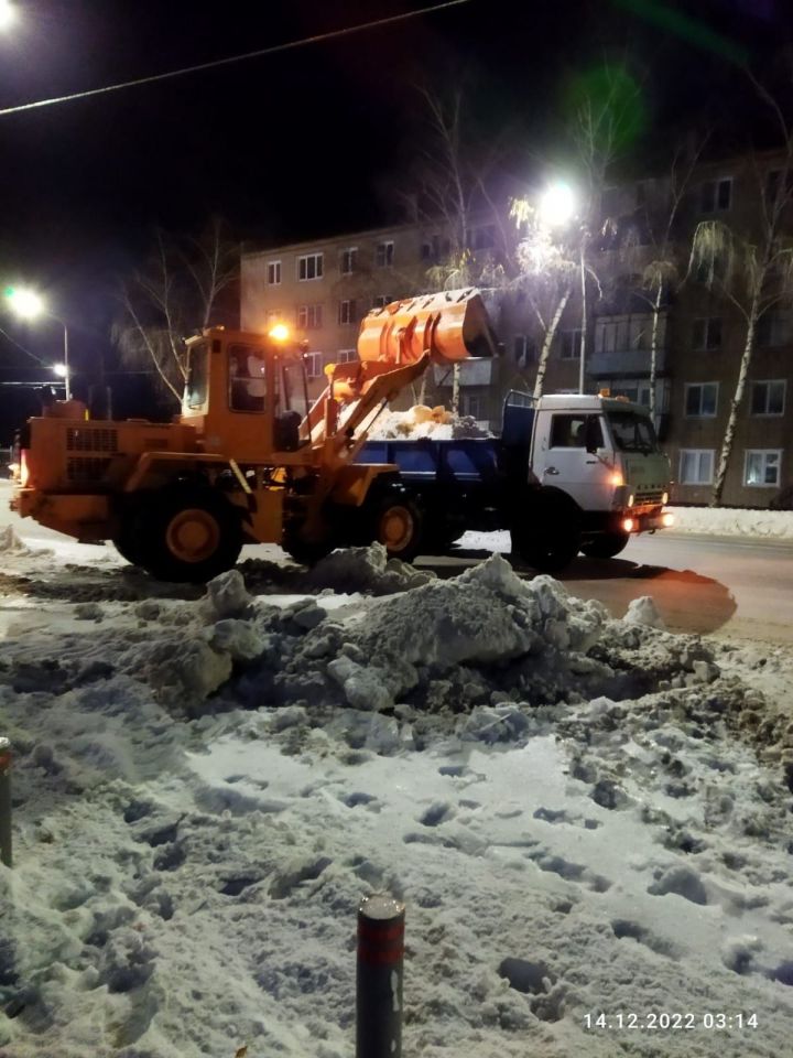 Почти 3 тысячи кубометров снега вывезли с улиц Чистополя с начала декабря