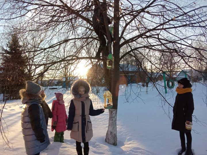 Ребята чистопольского села приняли участие в акции «Покормите птиц зимой»