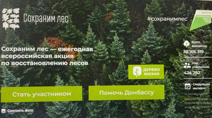 Татарстанцы могут присоединиться к  Всероссийской акции «Сохраним лес»