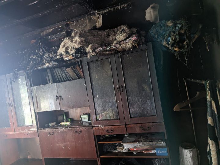 В Чистопольском районе сгорел жилой дом
