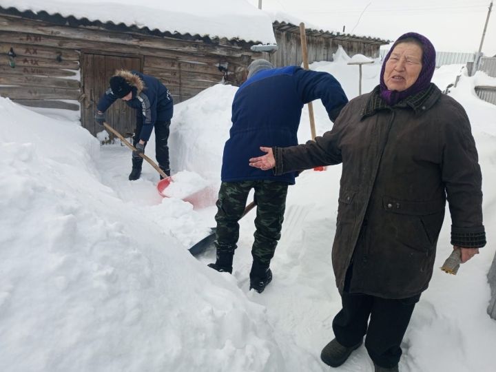 Жители чистопольского села устроили «Снежный субботник»