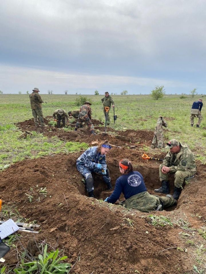 Чистопольский военно-патриотический поисковый отряд во время раскопок обнаружил останки 31 солдата