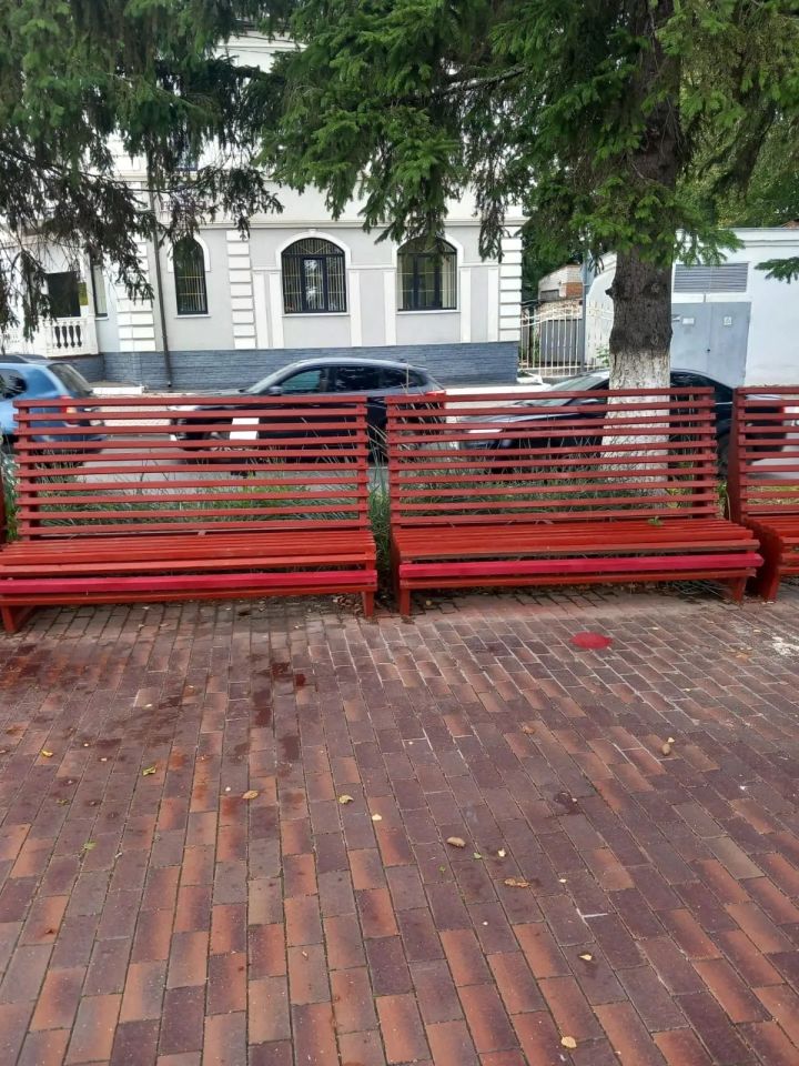 На бульваре Карла Маркса привели в порядок городские скамейки