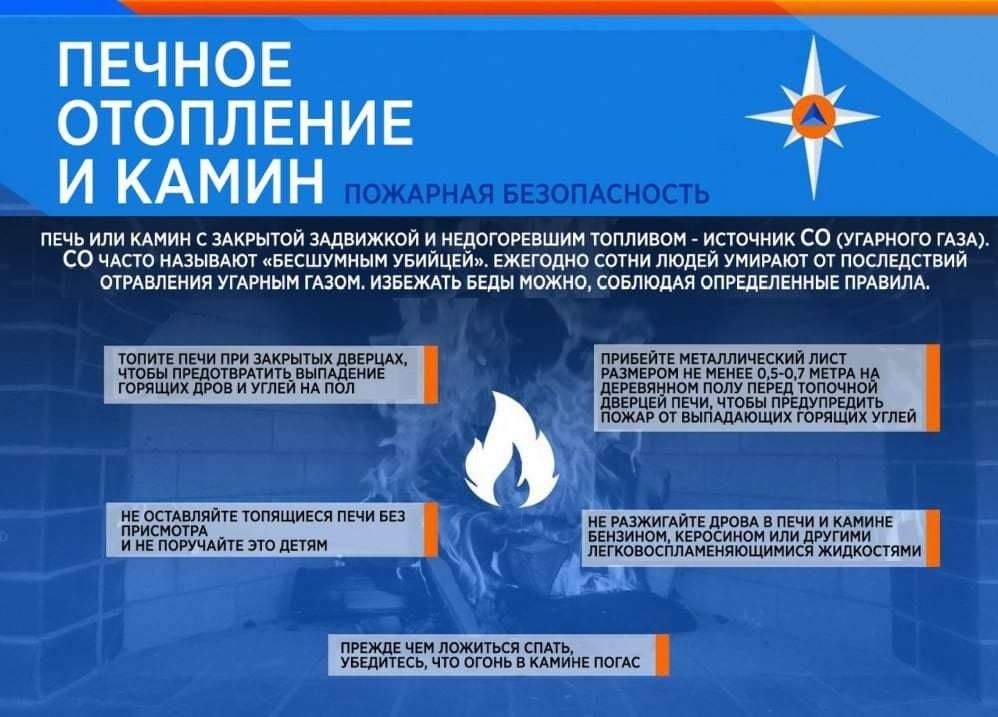 В Чистопольском районе из-за нарушения правил устройст­ва и эксплуатации печей произошло 2 пожара