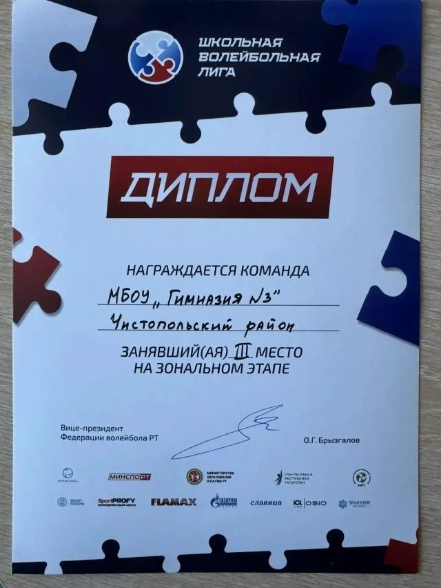 Волейболистки из Чистополя взяли бронзу на зональном этапе Школьной лиги Татарстана