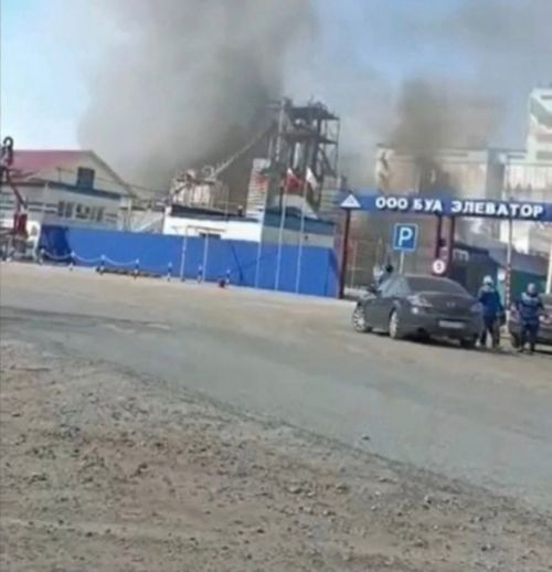 В Буинске произошел пожар  на территории элеватора