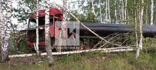 В Пестречинском районе РТ водитель фуры отвлекся за рулем и вылетел в кювет