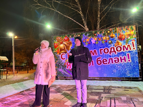 В сквере «Мельничная площадь» открыли новогоднюю елку