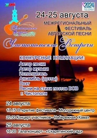 В Чистополе пройдет фестиваль авторской песни «Чистопольские встречи»