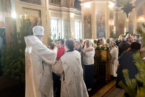 Епископ Пахомий совершил богослужение в Никольском соборе в день Обрезания Господня