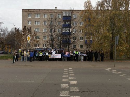 Молодежь участвовала в масштабной акции по безопасности дорожного движения в Чистополе