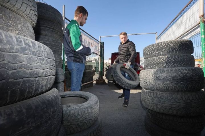 Акция по сбору автомобильных и велосипедных шин состоится в Казани