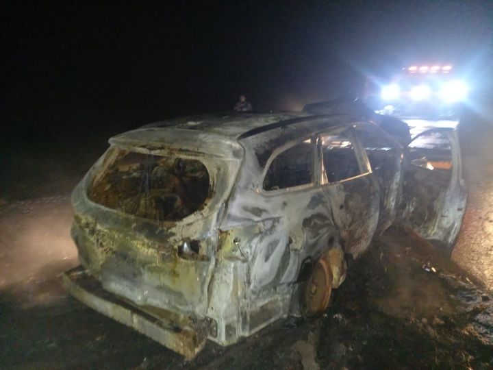 На дороге в Чистопольском районе сгорел автомобиль