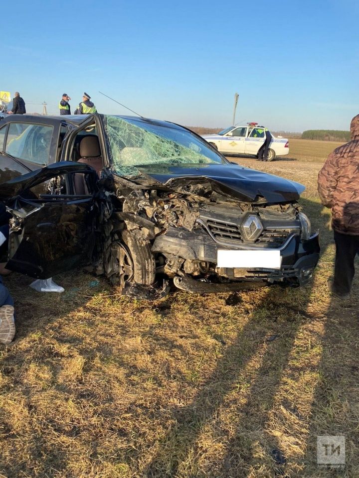 Под Казанью лоб в лоб столкнулись два автомобиля