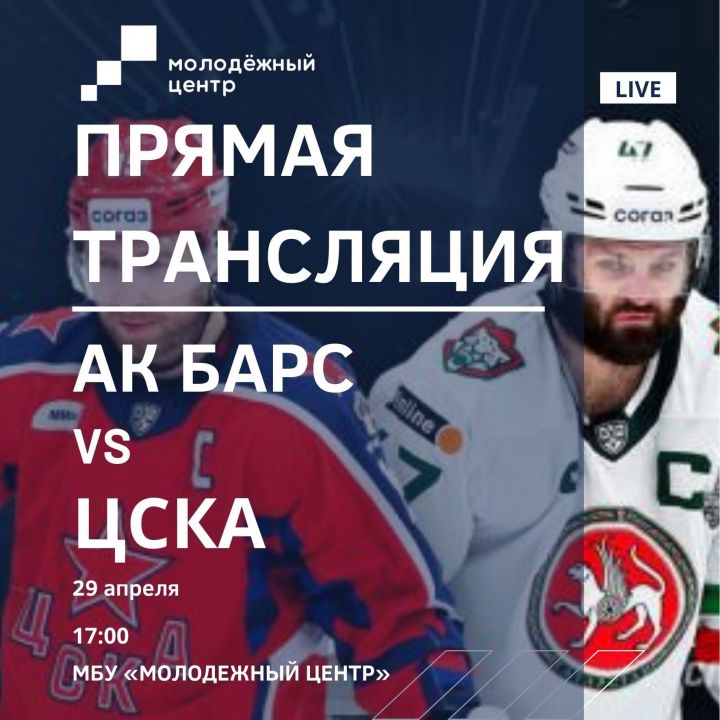 В Чистополе будет организована фан-зона во время прямой трансляции финального матча «Ак Барс» – «ЦСКА»