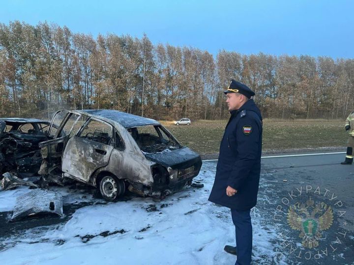 Автомобили загорелись, а водители погибли: в Чистопольском районе произошло ДТП