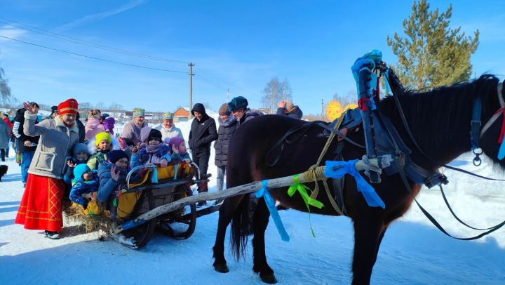 Блины, катание на лошадях, народные забавы: сельчане Чистопольского района проводили зиму