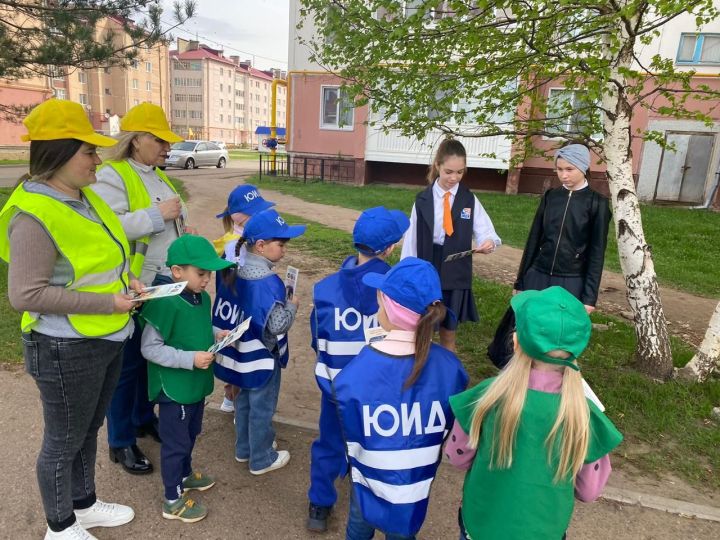 Юные чистопольцы напомнили прохожим и водителям правила безопасности на дорогах