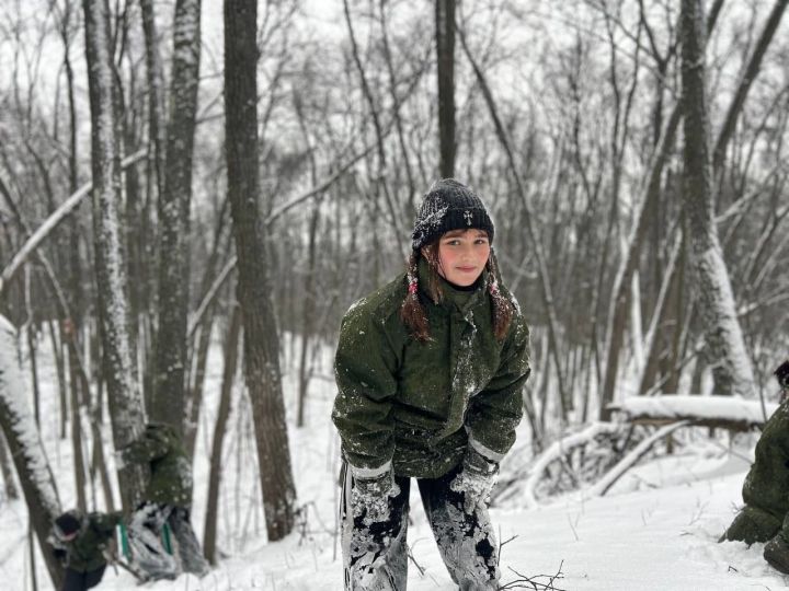 Воспитанники ВПК «Рубеж» провели учебный поход в зимний лес для сплочения коллектива