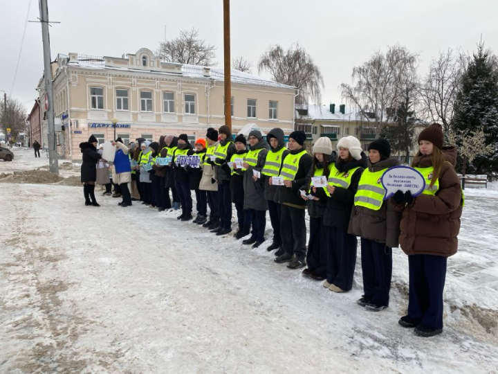 Пристегните самое дорогое: в Чистополе отряды ЮИД напомнили водителям о правилах перевозки детей