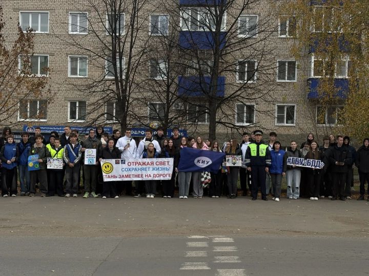 Молодежь участвовала в масштабной акции по безопасности дорожного движения в Чистополе
